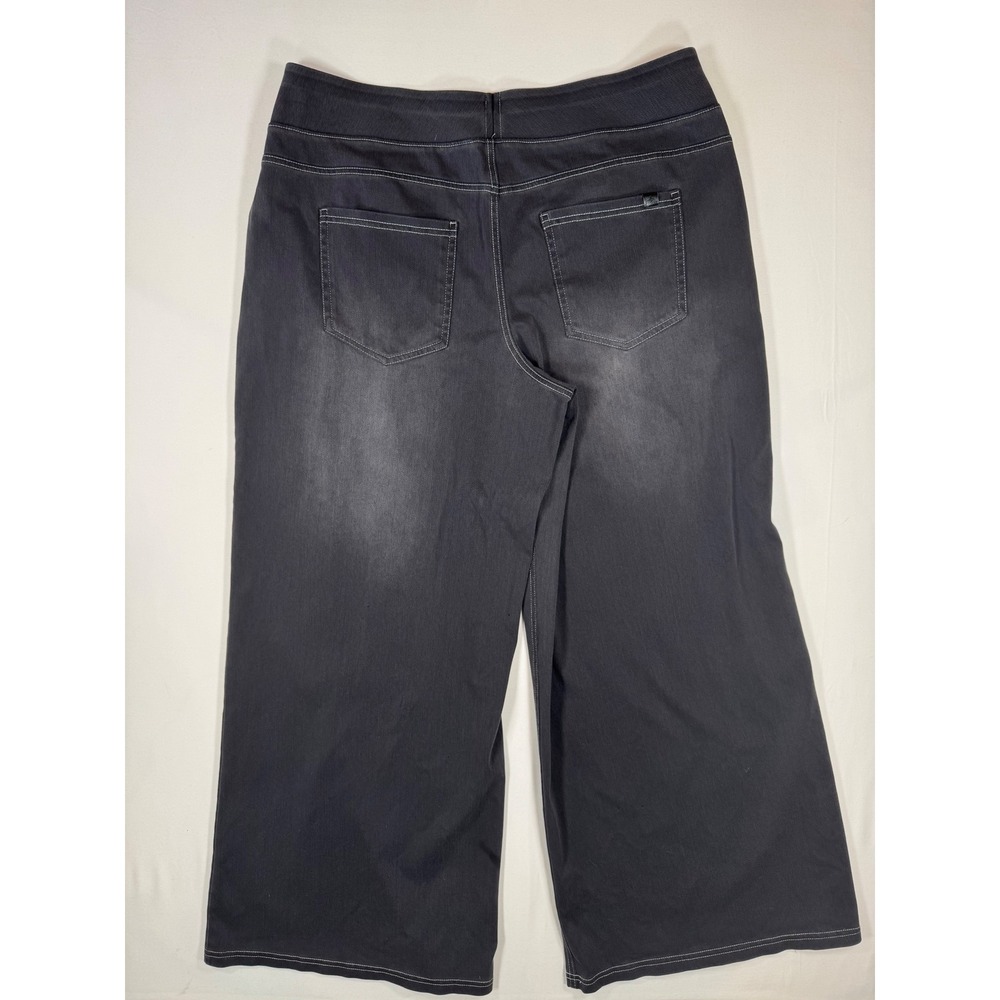 Halara Flex Mid Rise Tummy Control Baggy Jeans Cool Gray 1X 18 Wide Leg Casual - Picture 6 of 10